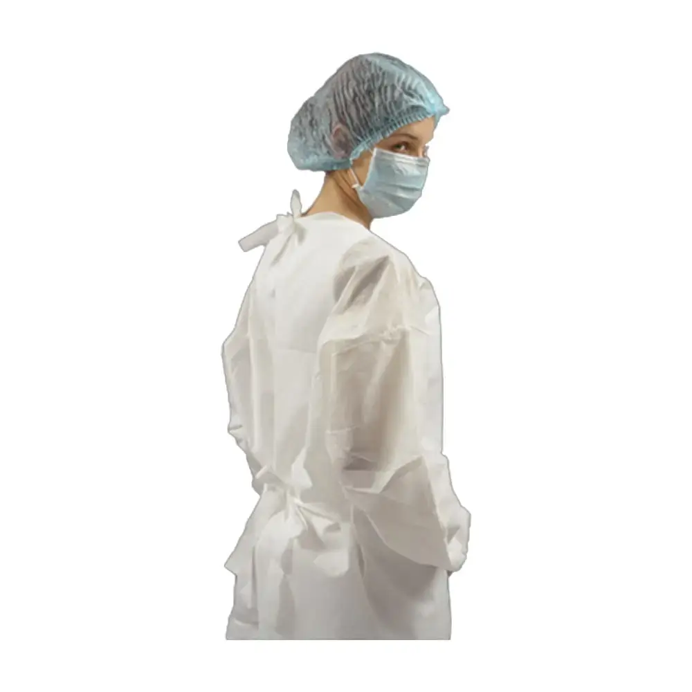 Avental Manga Longa simples Tamanho Único 30gr Branco com 10 - Protdesc