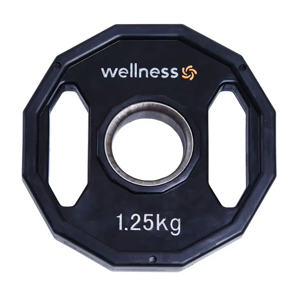 Anilha Olimpica Poliuretano 12 Faces de1,25 KG Wellness - WK015
