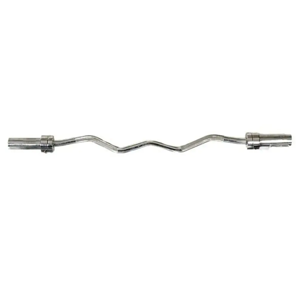 Barra Olímpica Cromada Ez-Curl (W) 1,20M Wellness - WK025