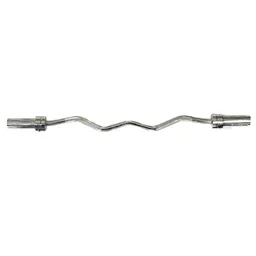 Barra Olímpica Cromada Ez-Curl (W) 1,20M Wellness - WK025