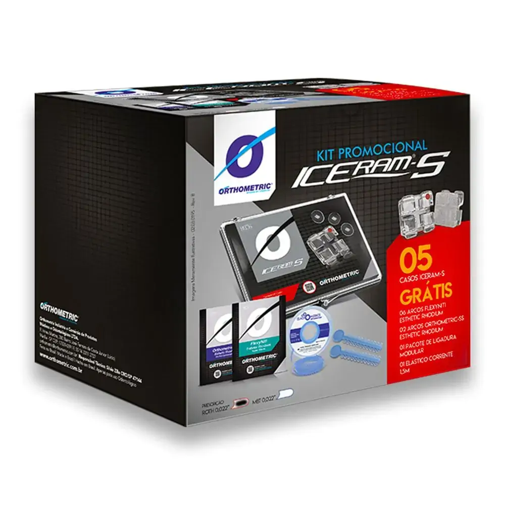 10.90.2805 Kit Iceram-S Roth 0,022 + Fios Estéticos + Elásticos - Orthometric