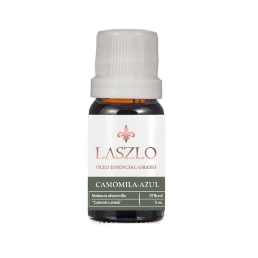 Óleo Essencial de Camomila Azul GT Brasil 5ml - Laszlo - Óleo Essencial de Camomila Azul Alemã 5ml -