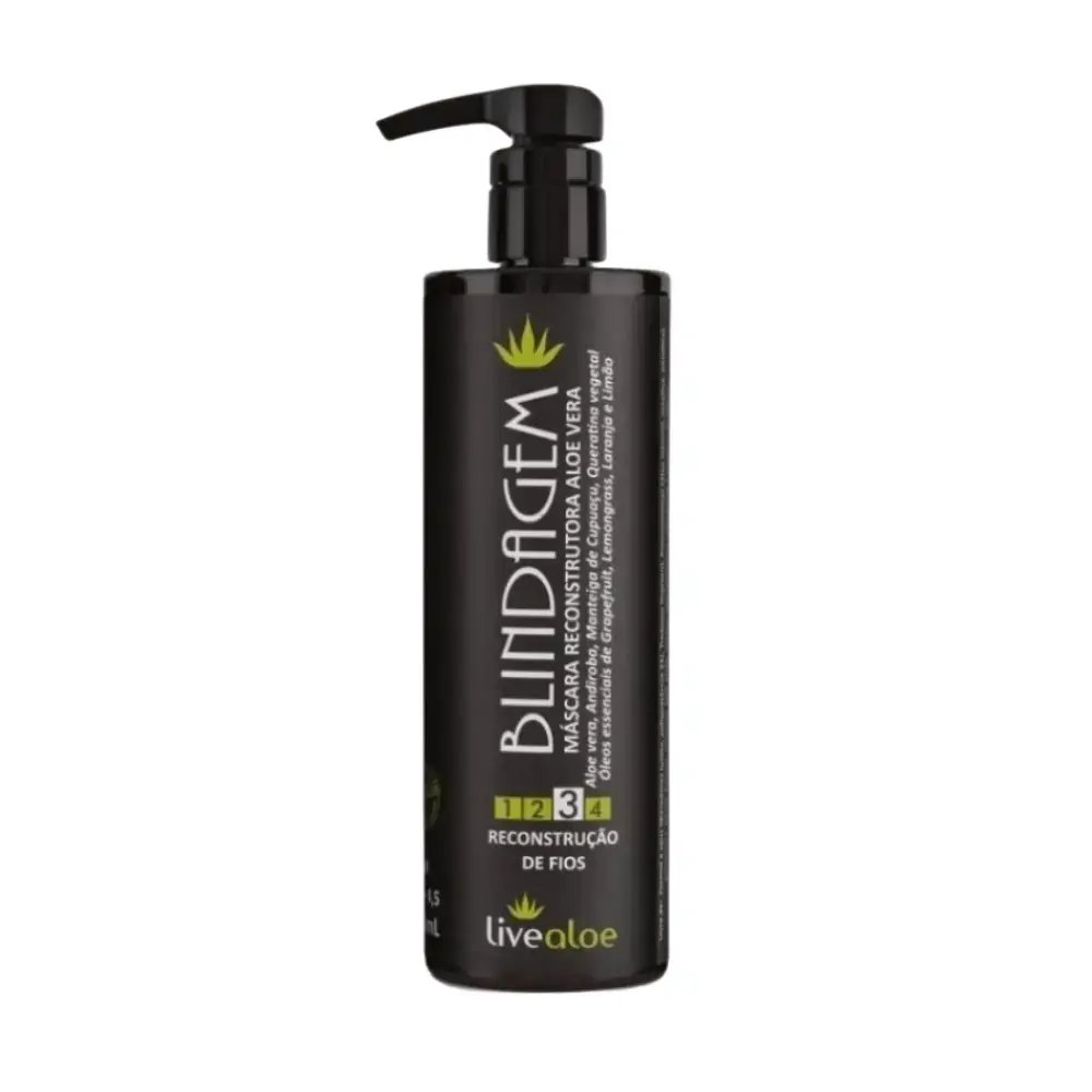 Máscara Reconstrutora Blindagem de Aloe Vera 480g - Livealoe