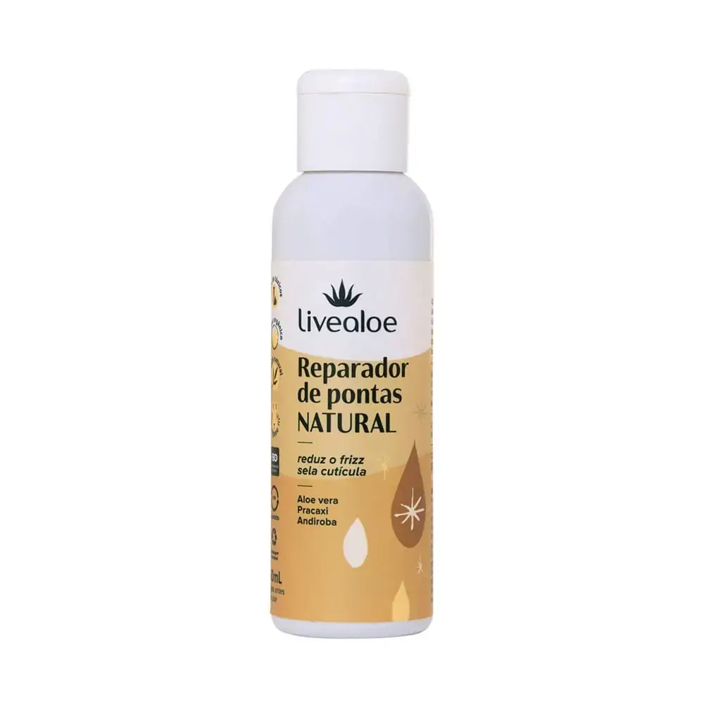 Reparador de Pontas para Cabelos Natural e Vegano 60ml - Livealoe