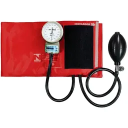 Aparelho De Pressão P.A. Med Adulto - Nylon - Velcro - Vermelho
