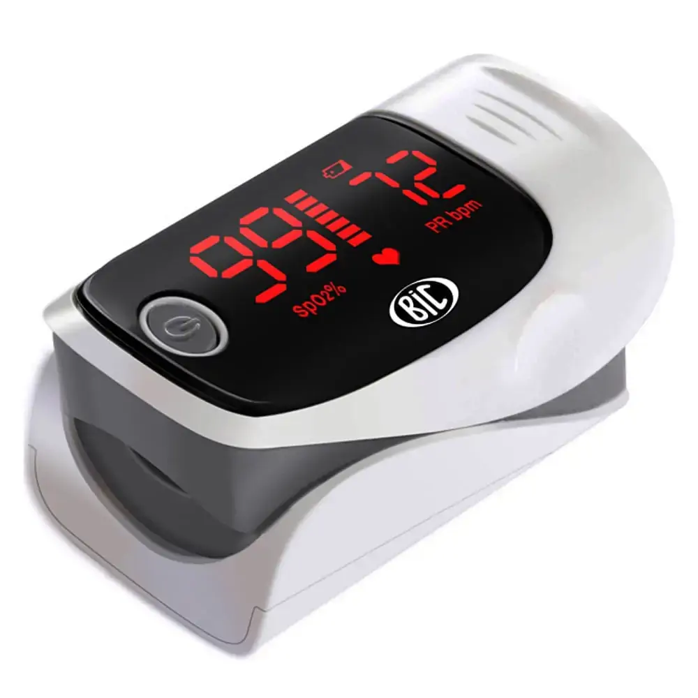 Oxímetro de Pulso Yk-80A Bic - Monitor de Dedo Portátil - Cinza - Oxímetro De Pulso Yk-80A Bic - Mon