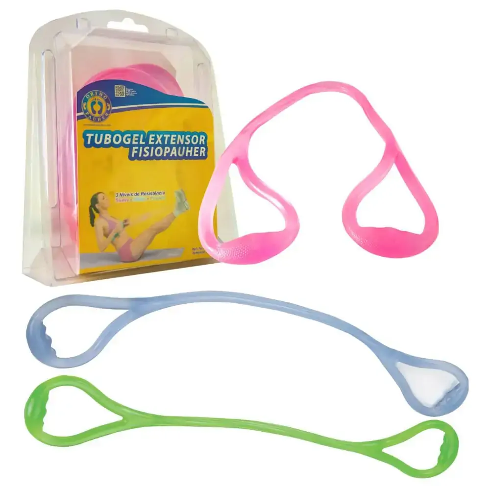 Tubogel Extensor p/ Exercícios e Fisioterapia Fisiopauher FG 29 Orthopauher Rosa