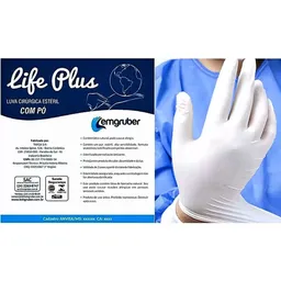 Luva Cirúrgica Estéril Lemgruber Life Plus - Tam 6.5