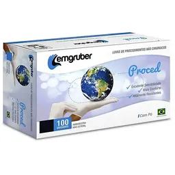 Luva De Procedimentos Proced Lemgruber - Com Pó - 100 Unidades - Tam G