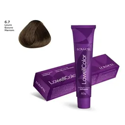 Coloração 6.7 Louro Escuro Marrom - Lowell Color - 60g
