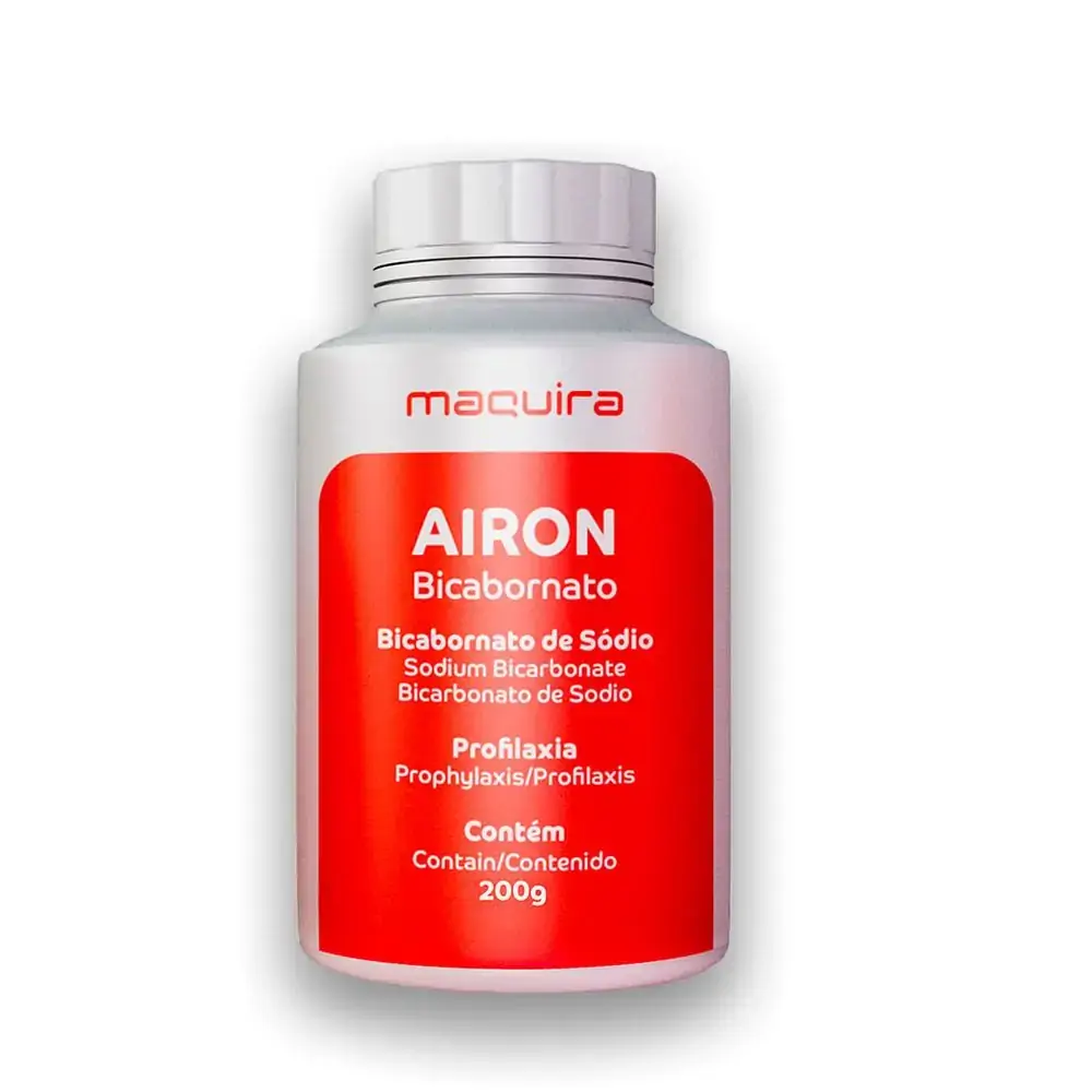 Bicarbonato de Sódio Airon Morango - Maquira - Bicarbonato De Sódio Airon Morango 200g - Maquira