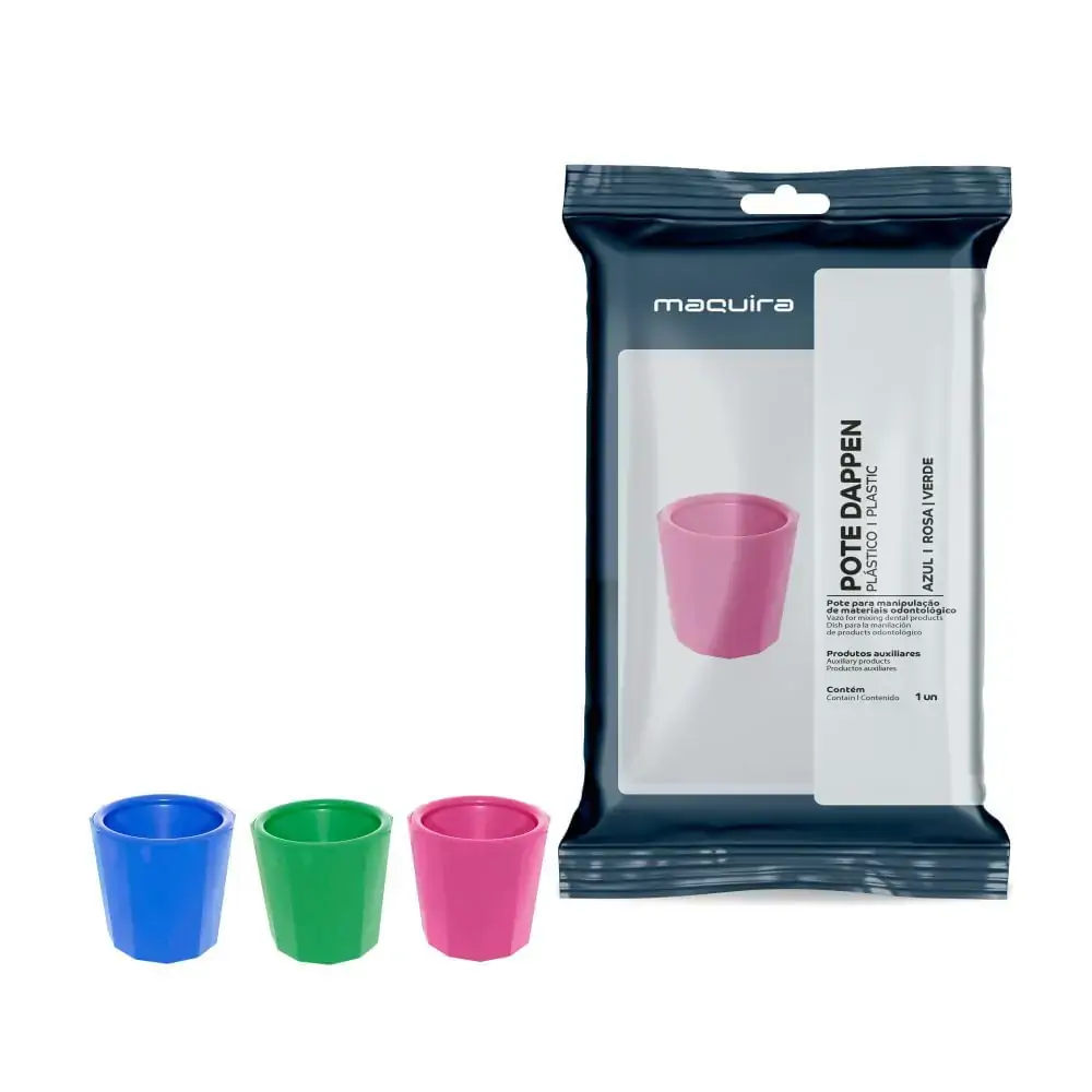Pote Dappen de Plástico - Maquira - Rosa (Cód. 25.8258)