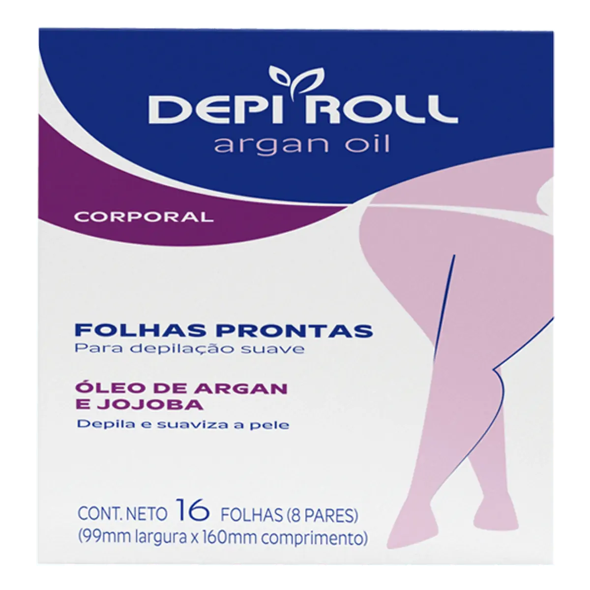 Folha Depilatória Corporal Depi Roll Argan Oil 16 Unidades