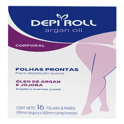 Folha Depilatória Corporal Depi Roll Argan Oil 16 Unidades