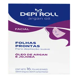 Folha Depilatória Facial Depi Roll Argan Oil 16 Unidades