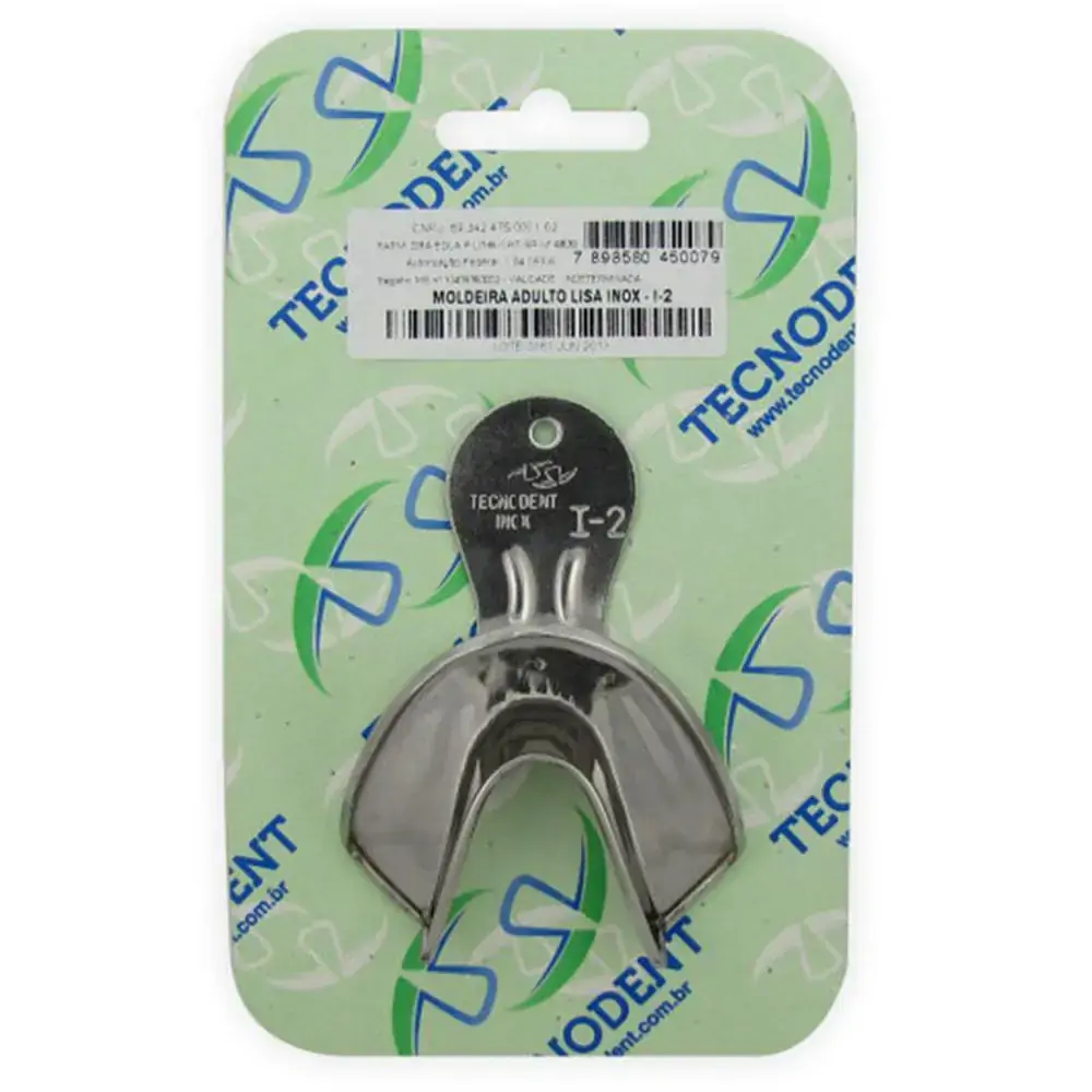 Moldeira Avulsa Lisa Adulto Inox I-2 Dentado - Tecnodent