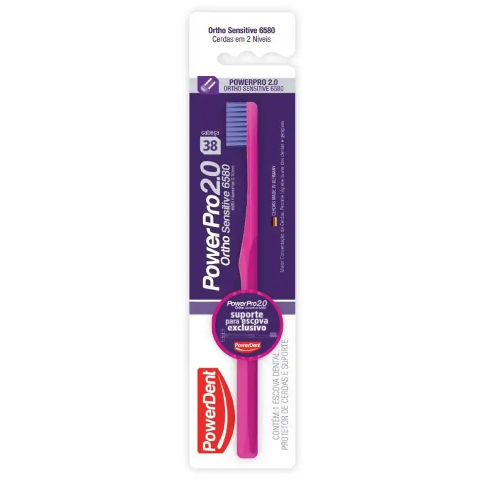 Escova Dental PowerPro 2.0 Ortho Sensitive 6580 - Powerdent - 26.3850