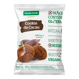 Biscoito Cookie Vegano Mundo Verde Seleção Integral Cacau 100g