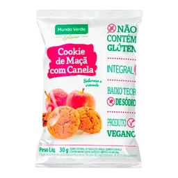 Biscoito Cookie Vegano Mundo Verde Seleção Integral Maça Com Canela 30g
