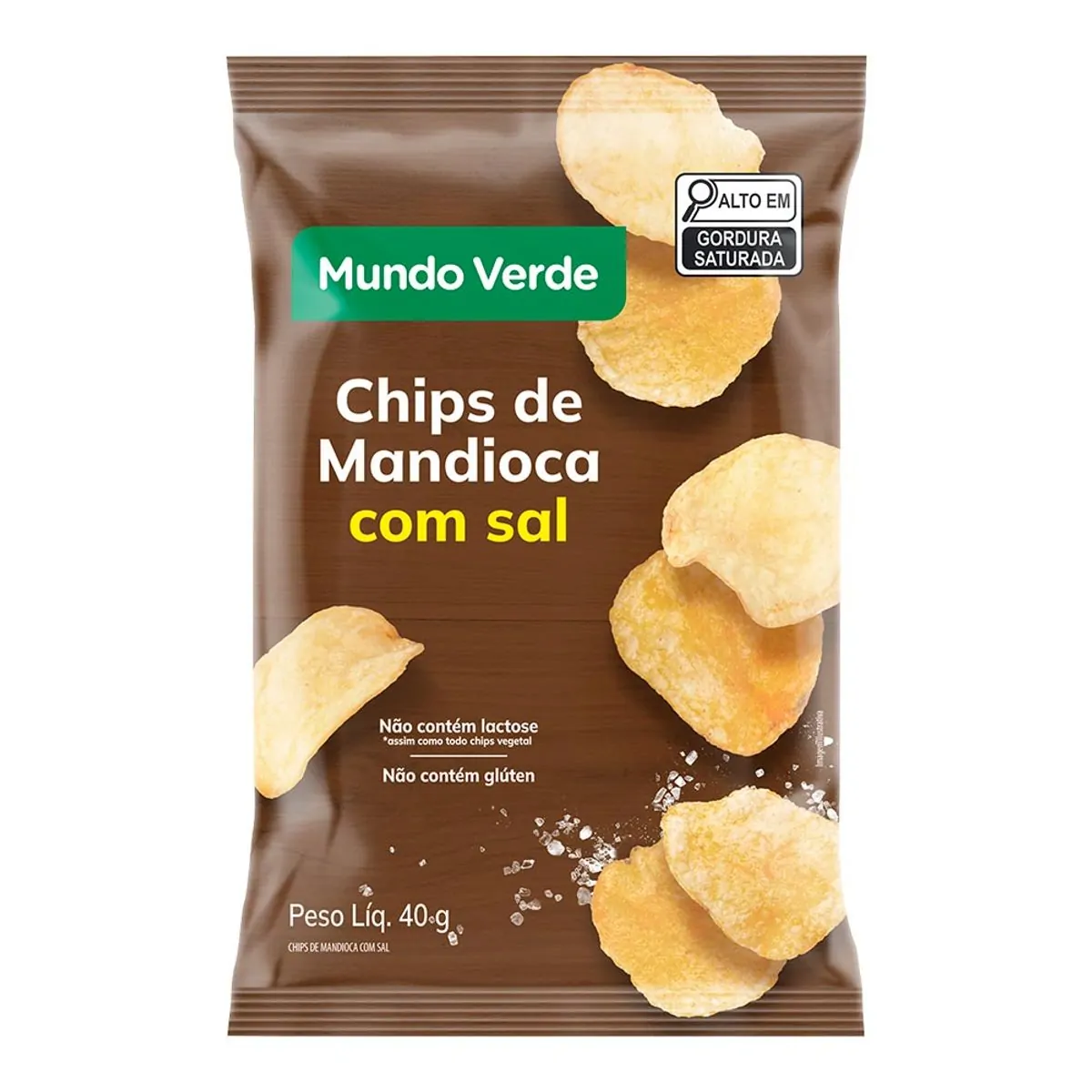 Chips De Mandioca Com Sal Mundo Verde Seleção 40g