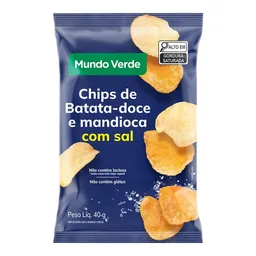 Chips De Batata-Doce E Mandioca Com Sal Mundo Verde Seleção 40g