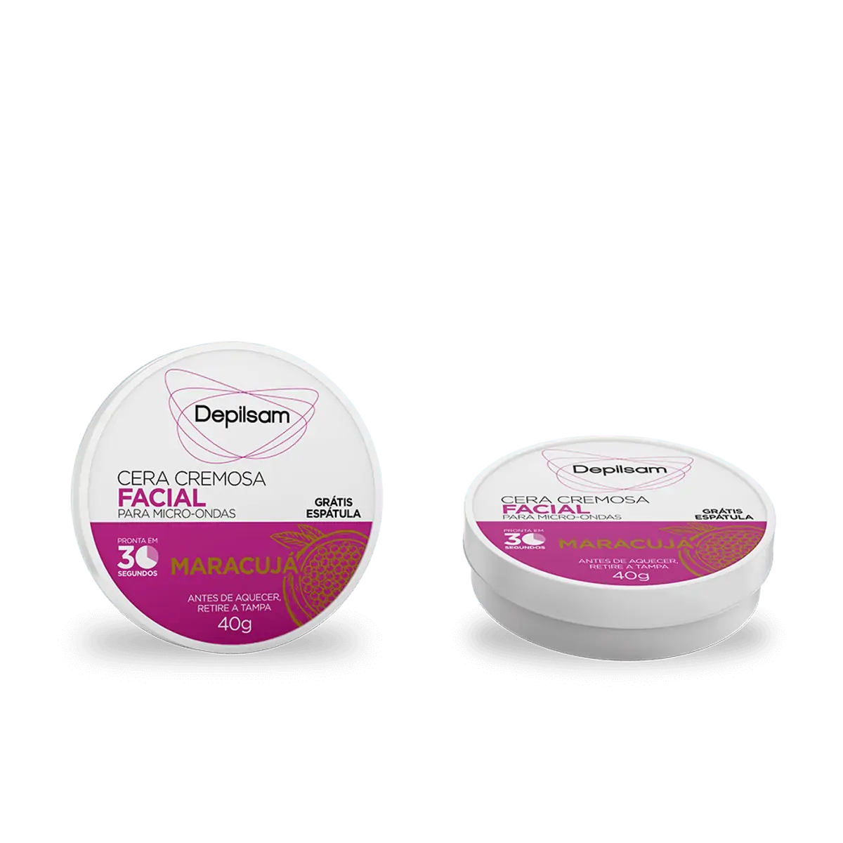 Cera Cremosa Facial Depilsam de Micro-Ondas Maracujá 40G