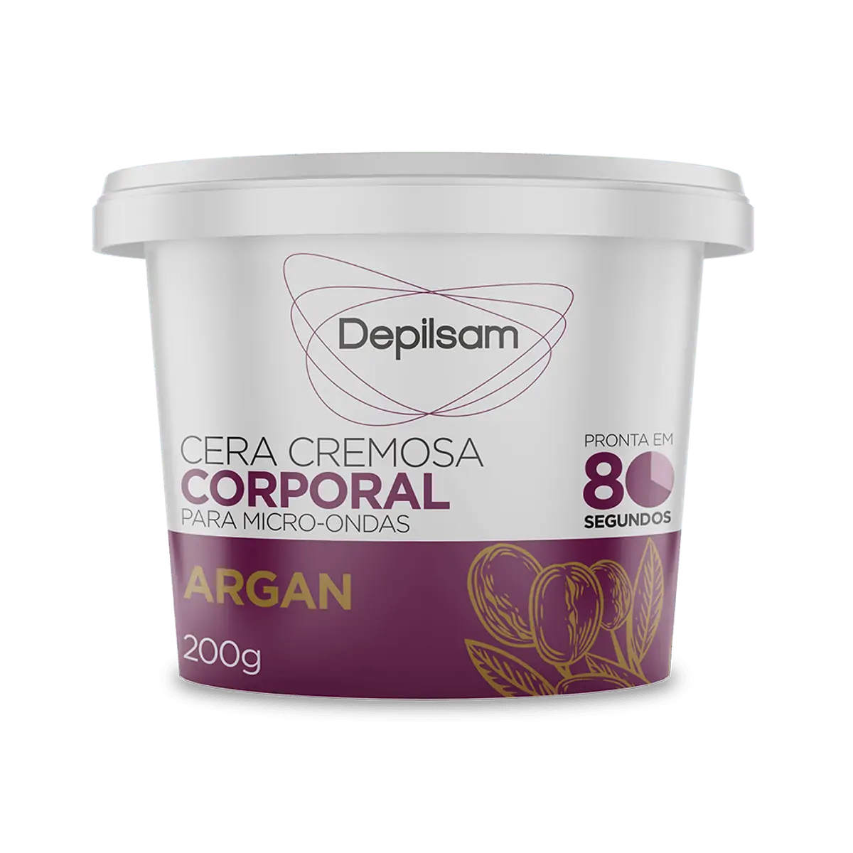 Cera Cremosa Corporal Depilsam de Micro-Ondas Argan 200G