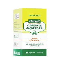 Cloreto de Magnésio Puro 500mg Cloresil 60 Caps Maxinutri