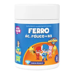 Suplemento Alimentar Vitatoon Luccas Neto Ferro + Ácido Fólico + B12 Pêssego 30 Gomas