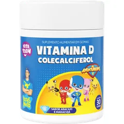 Suplemento Alimentar Vitatoon Luccas Neto Vitamina D Abacaxi e Maracujá 30 Gomas