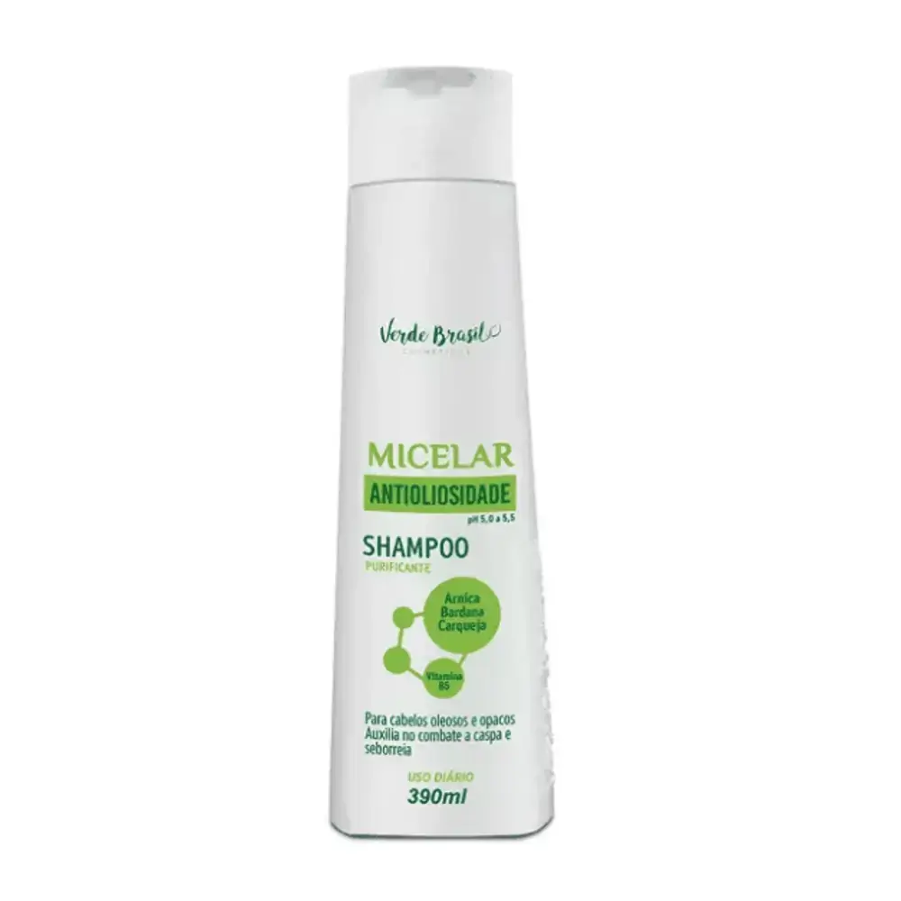 Shampoo Micelar Antioleosidade - Verde Brasil - 390ml