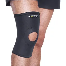 Joelheira Kestal Ksn002 - Com Orifício E Reforço - Preta - Tam M
