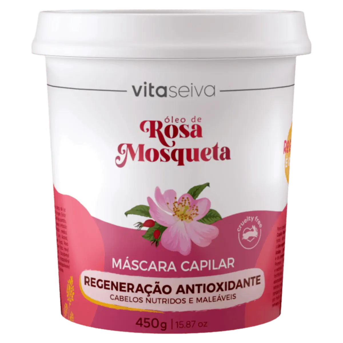 Máscara Capilar Vita Seiva Óleo de Rosa Mosqueta Regeneração Antioxidante 450g