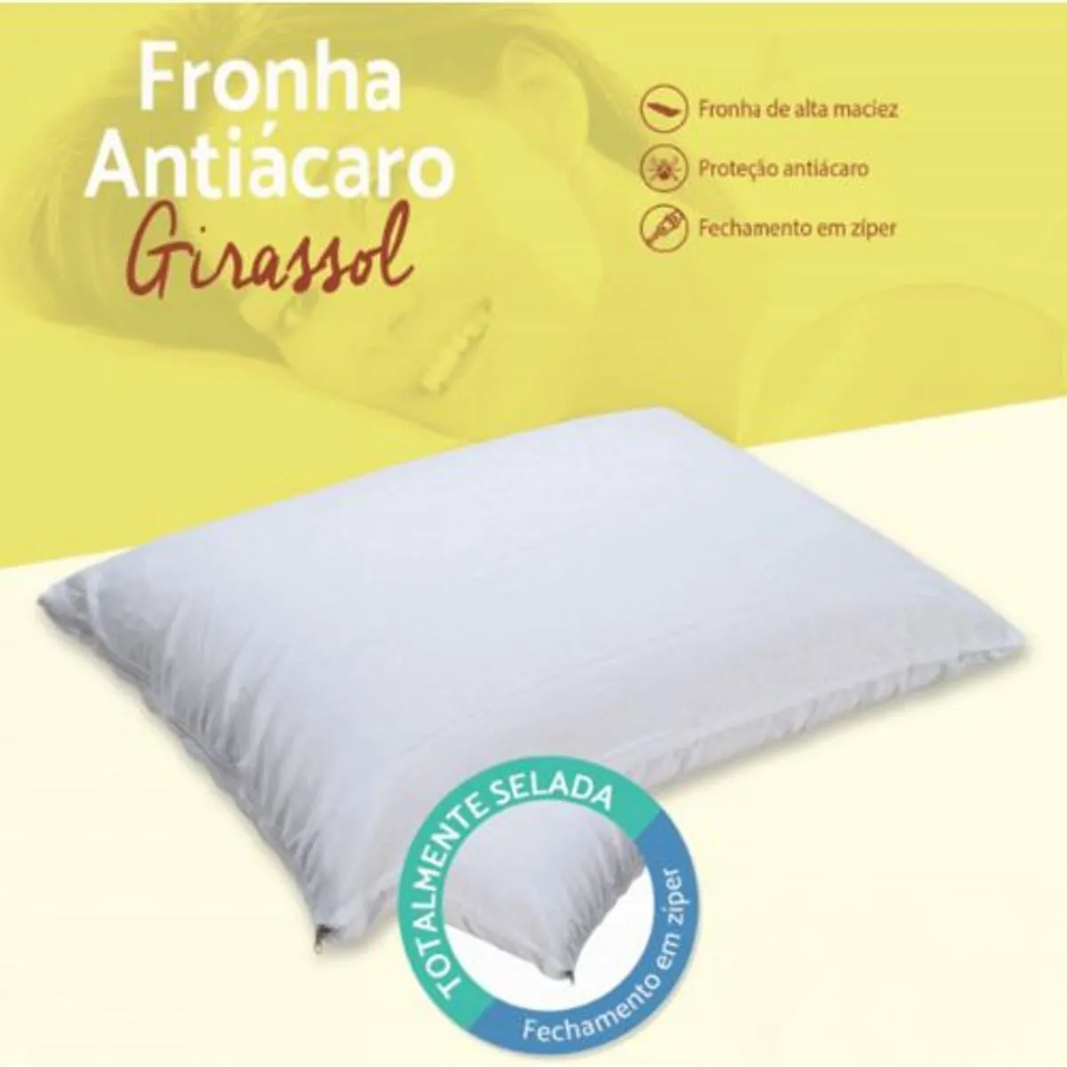 Fronha Antiácaro Girassol - Natural Home Care Fronha Antiácaro Girassol - Natural Home Care