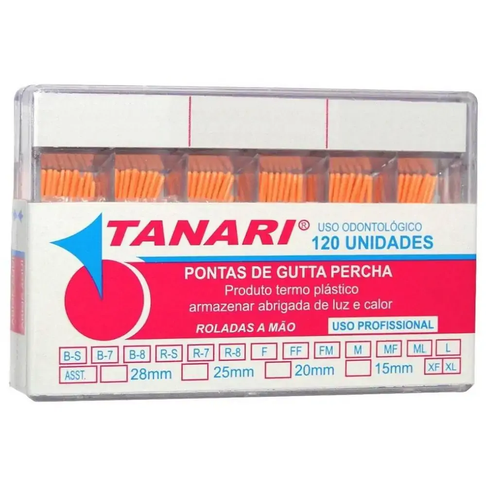 Cone de Guta Percha Acessoria 28mm - Tanari - Xl (Cód. 25.6805)