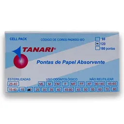 Cone De Papel Absorv Cell Pack Com 120 - Tanari - Cone De Papel Absorv Cell Pack 20 Com 120 - Tanari