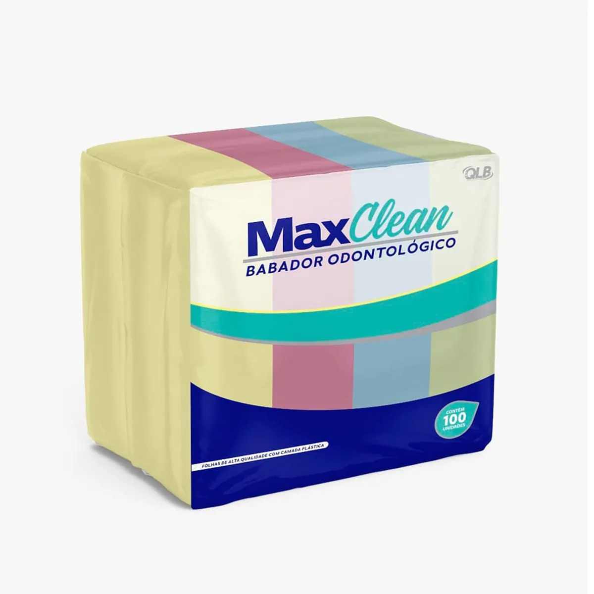 Babador Odontológico Descartável 33x47cm com 100 - Maxclean - Babador Odontológico Descartável Sorti
