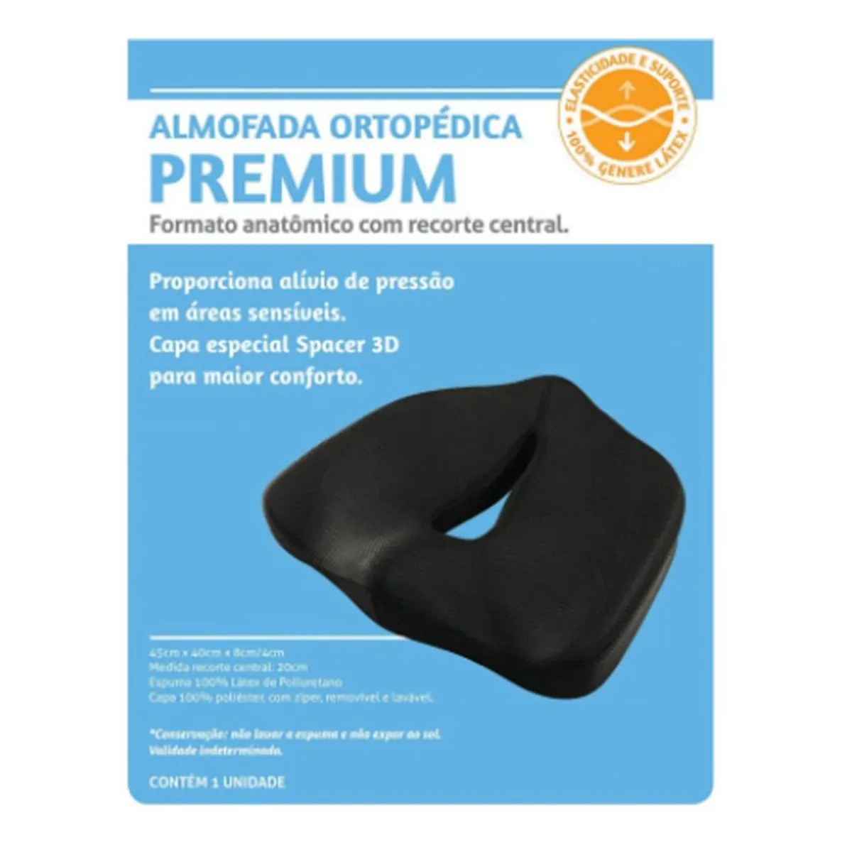Almofada Ortopédica Premium Cor Preta - Perfetto Ortopédica