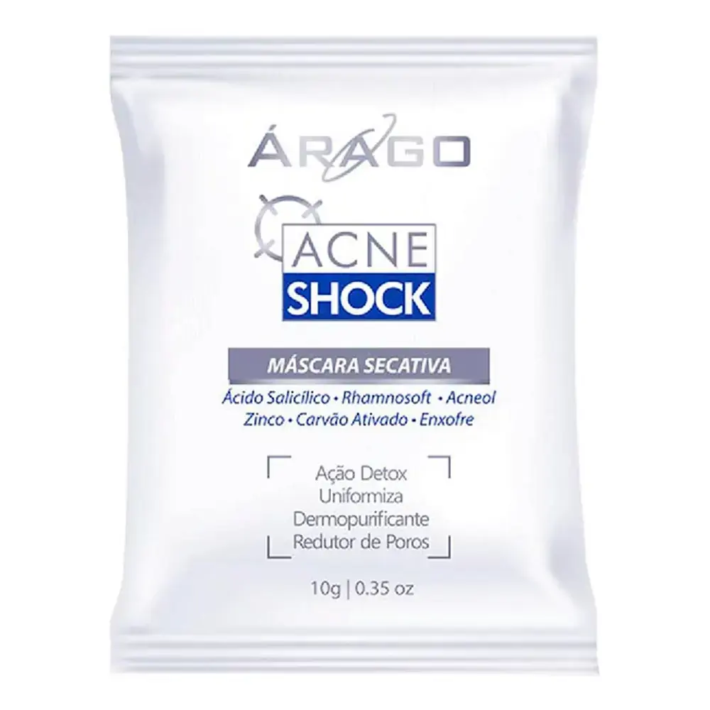 Máscara Secativa Árago Acne Shock Sachê 10g