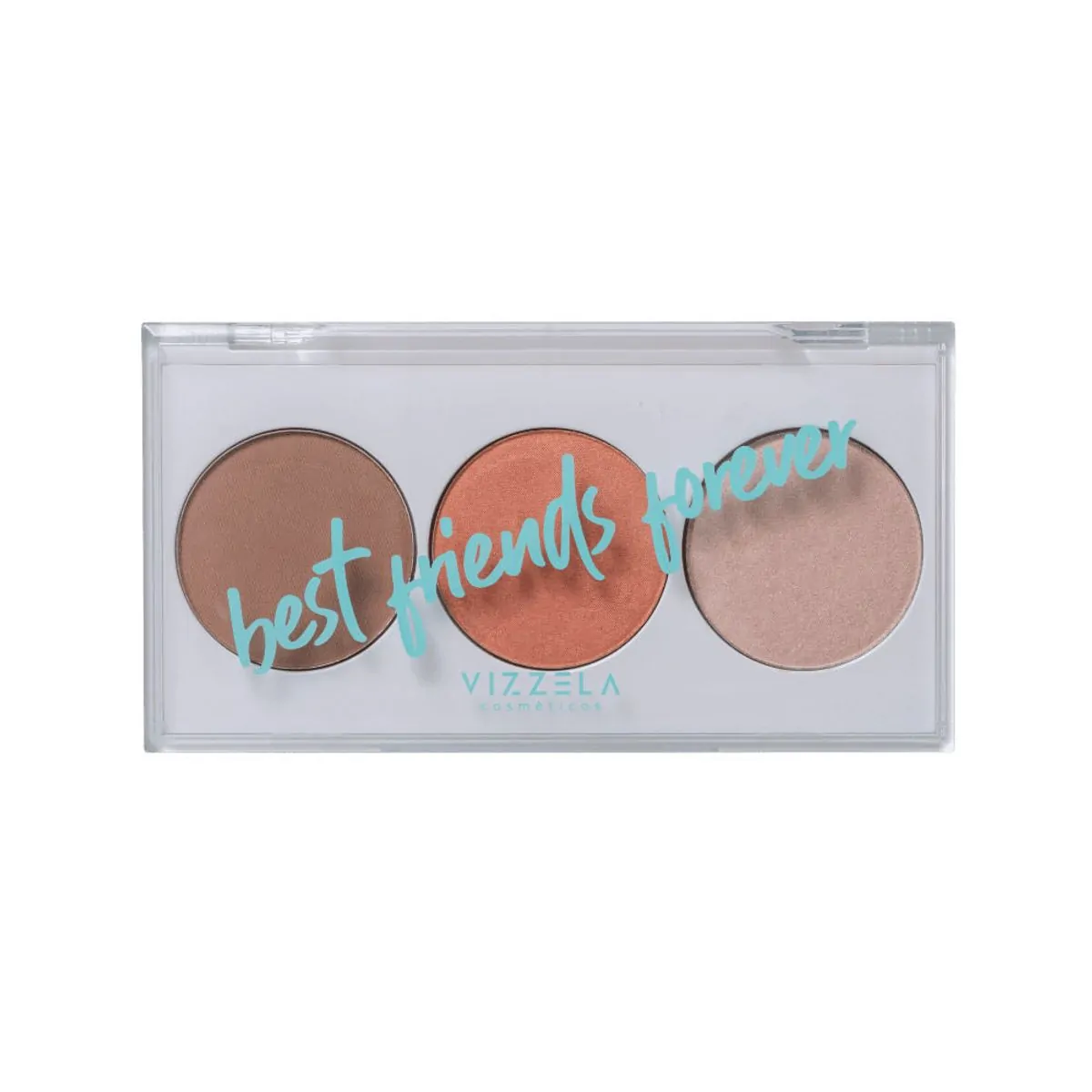 Paleta Bff Contorno, Blush E Iluminador 01 Vizzela