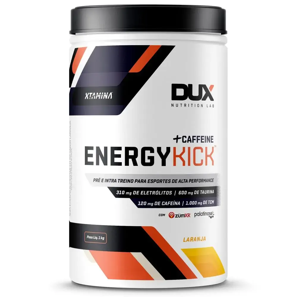 ENERGY KICK CAFFEINE POTE 1000G Dux Nutrition - Sabor Laranja - 1000g