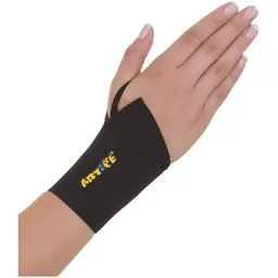 Munhequeira De Pulso Elástica ArtiPé - 8cm - Bilateral - Preta - Munhequeira Elástica Artipe Preta