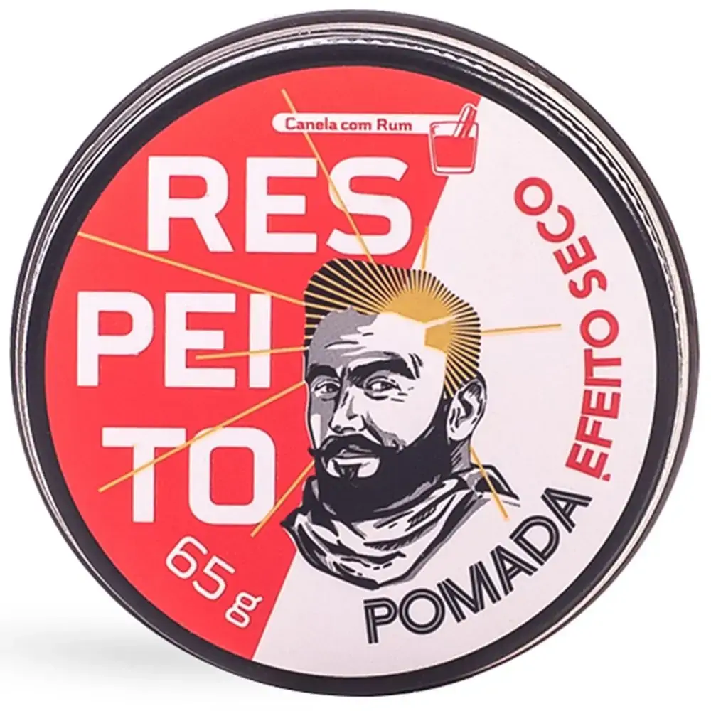 Pomada Modeladora Efeito Seco Barba De Respeito 65g - Canela Com Rum