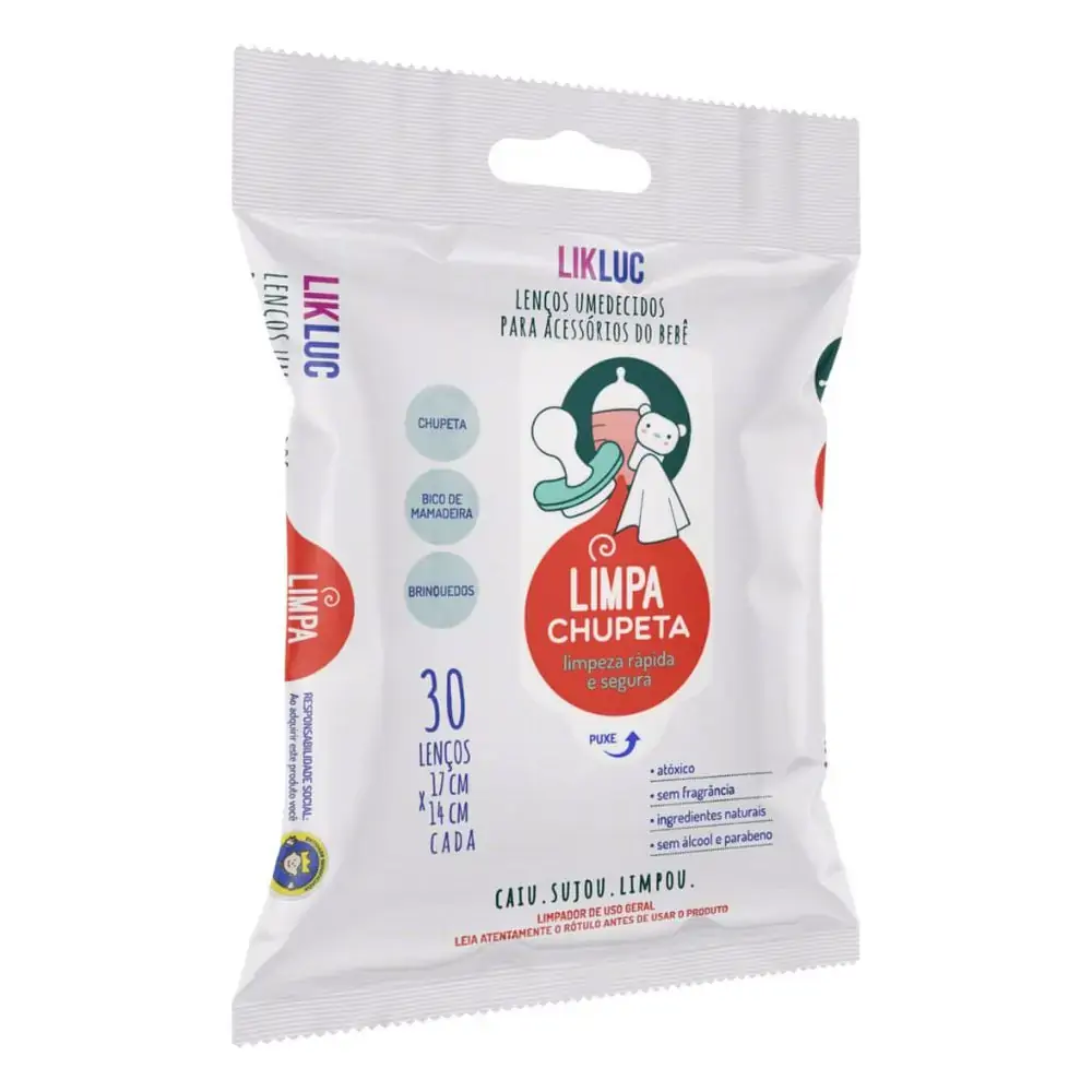 Lenços Umedecidos Higienizadores para Utensílios do Bebê LikLuc
