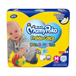 Fralda Calça MamyPoko Dia & Noite Roupinha M 58 Unidades