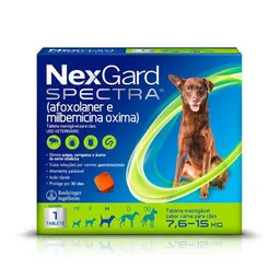 Nexgard Spectra Antipulgas E Carrapatos Para Cães De 7,6 A 15Kg