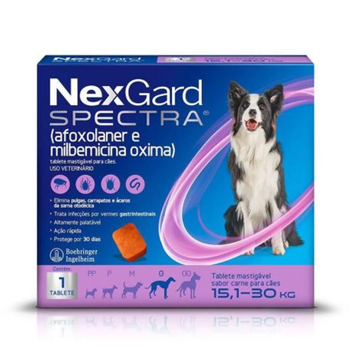 Antipulgas E Carrapatos Nexgard Spectra Para Cães De 15,1 A 30Kg 1 Tablete