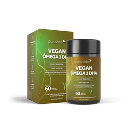 Vegan Ômega 3 DHA 500mg 60caps - Puravida