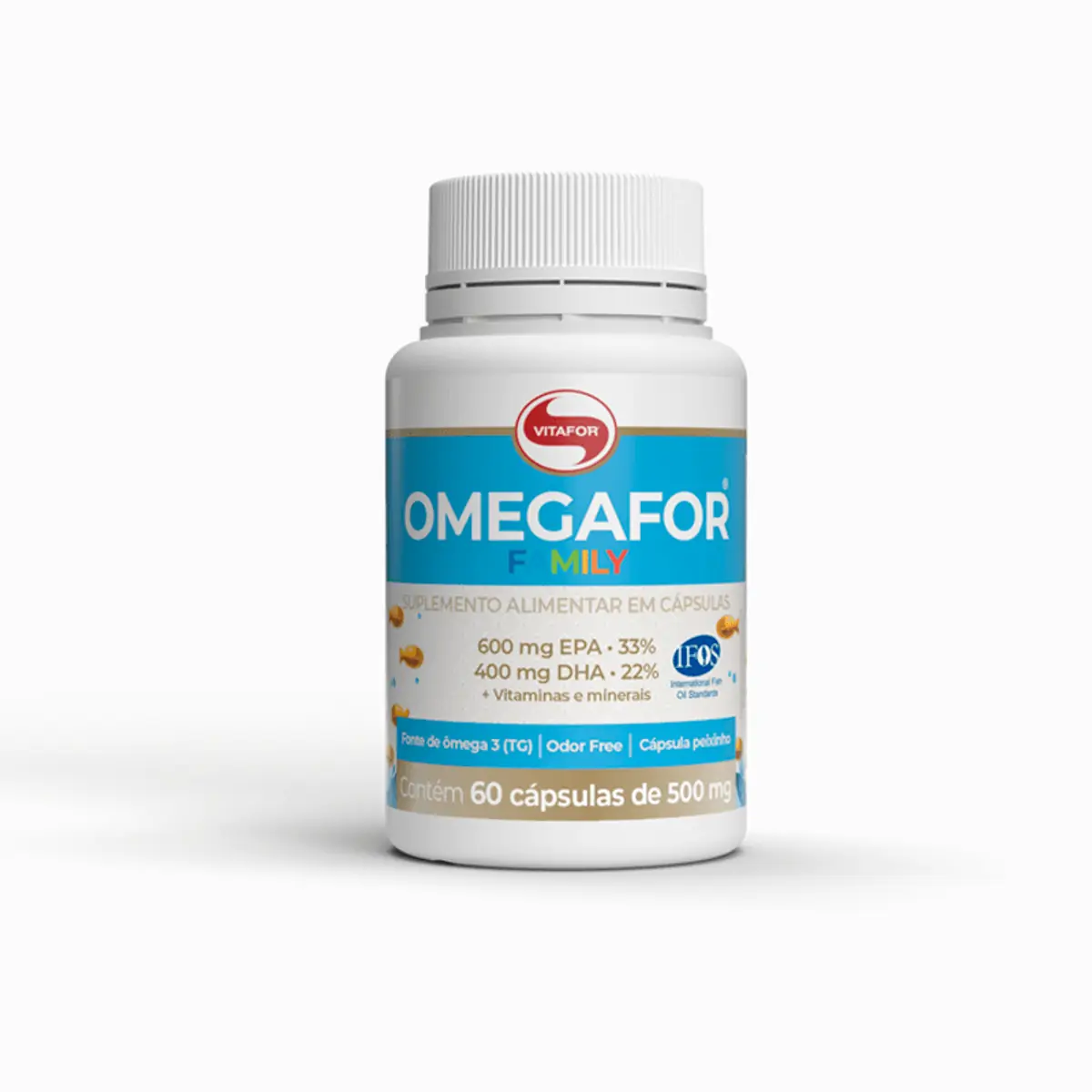 Omegafor Family Vitafor 500mg com 60 cápsulas