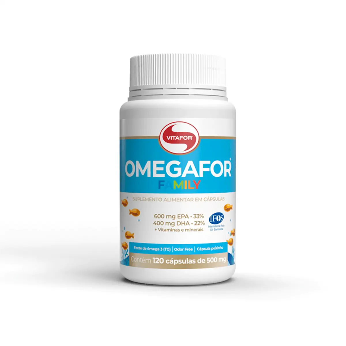 Omegafor Family Vitafor 500mg com 120 cápsulas